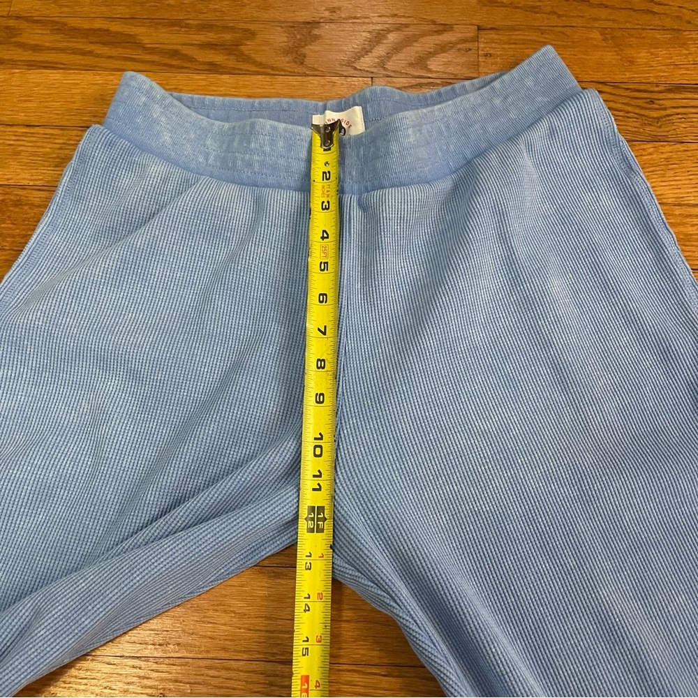 Sunnyside by Sundry Blue Waffle Knit Flare Lounge Pants Etra Large XL - Picture 6 of 10